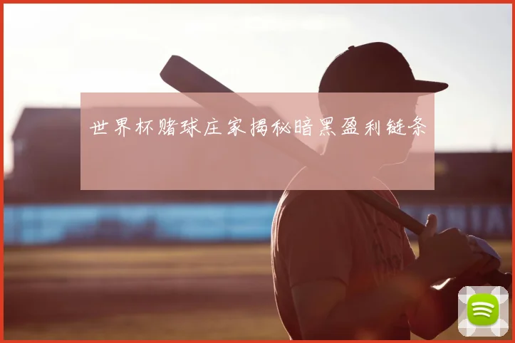 世界杯赌球庄家揭秘暗黑盈利链条