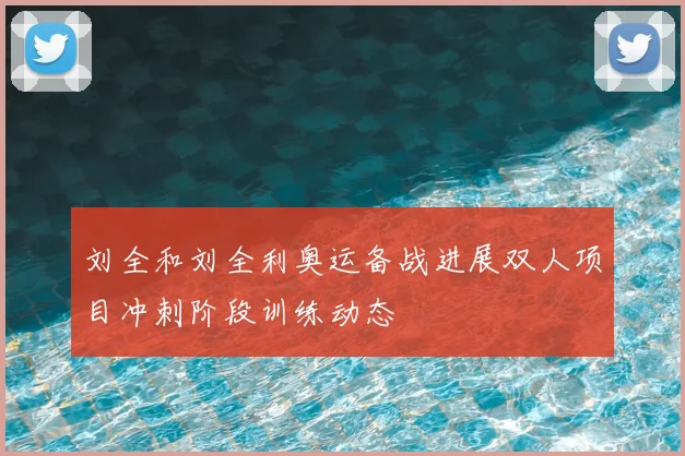 刘全和刘全利奥运备战进展双人项目冲刺阶段训练动态