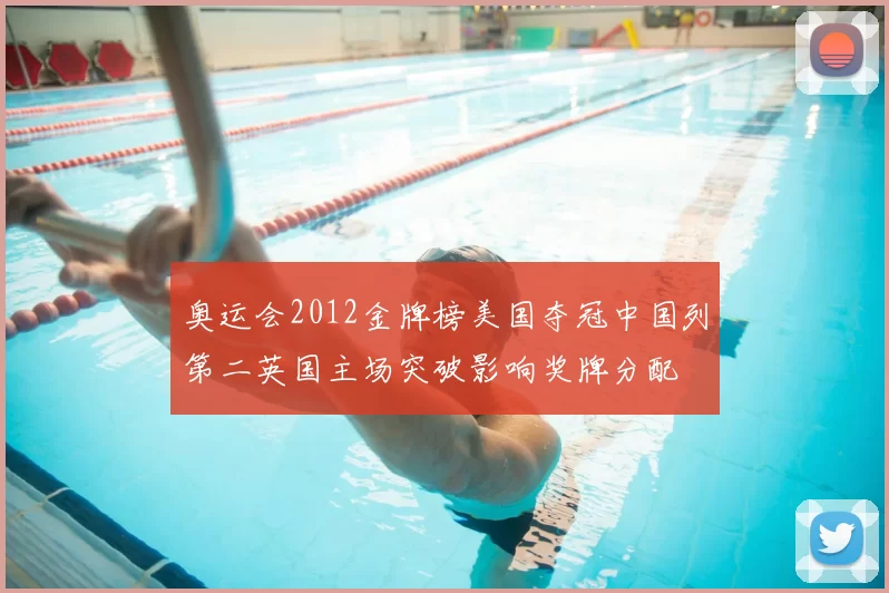 奥运会2012金牌榜美国夺冠中国列第二英国主场突破影响奖牌分配